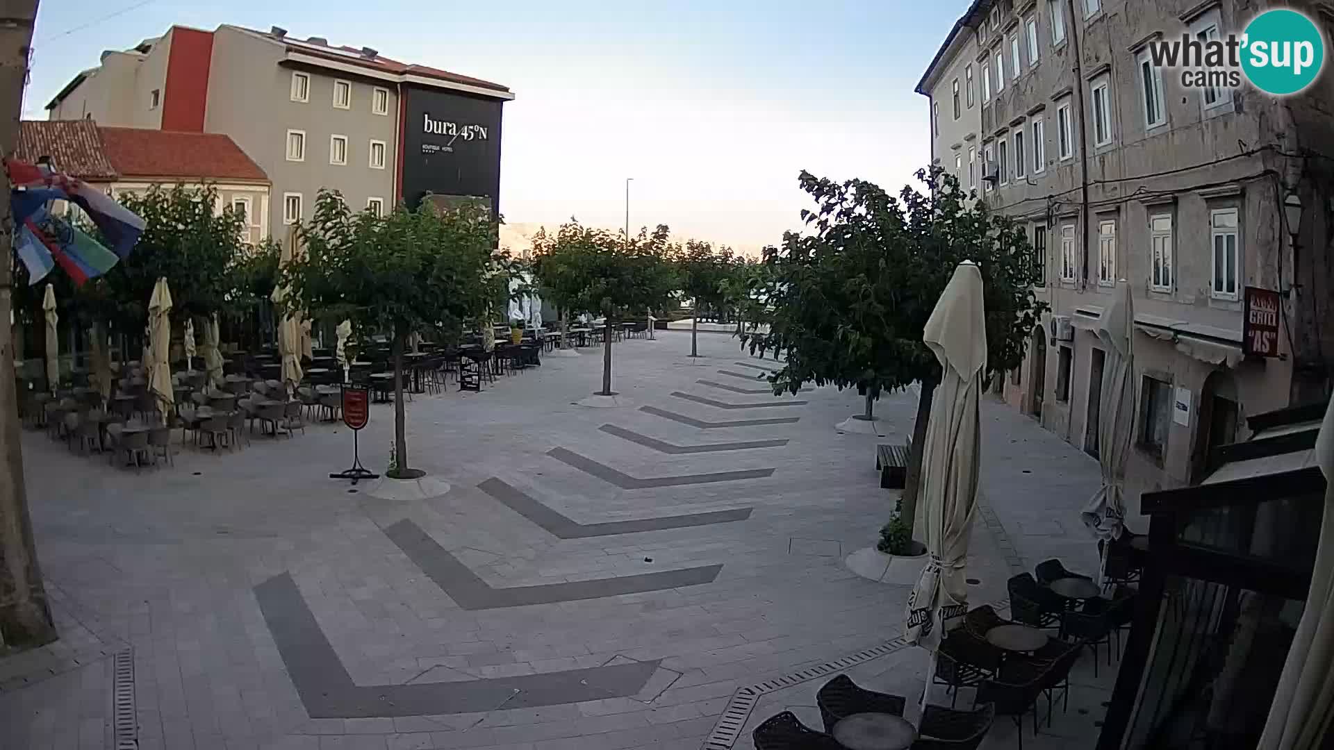 Center of Senj city – Pavlin square – Live Cam Dalmatia