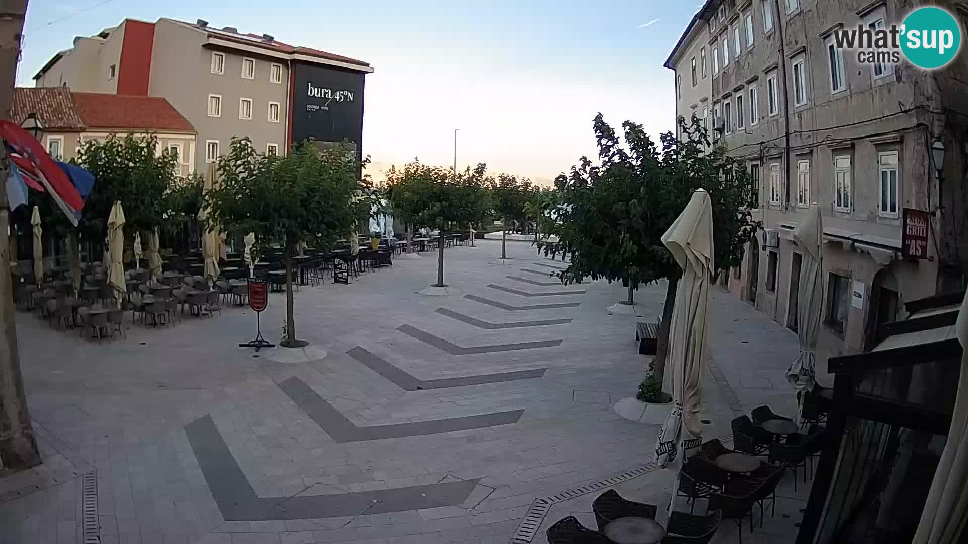 Center of Senj city – Pavlin square – Live Cam Dalmatia