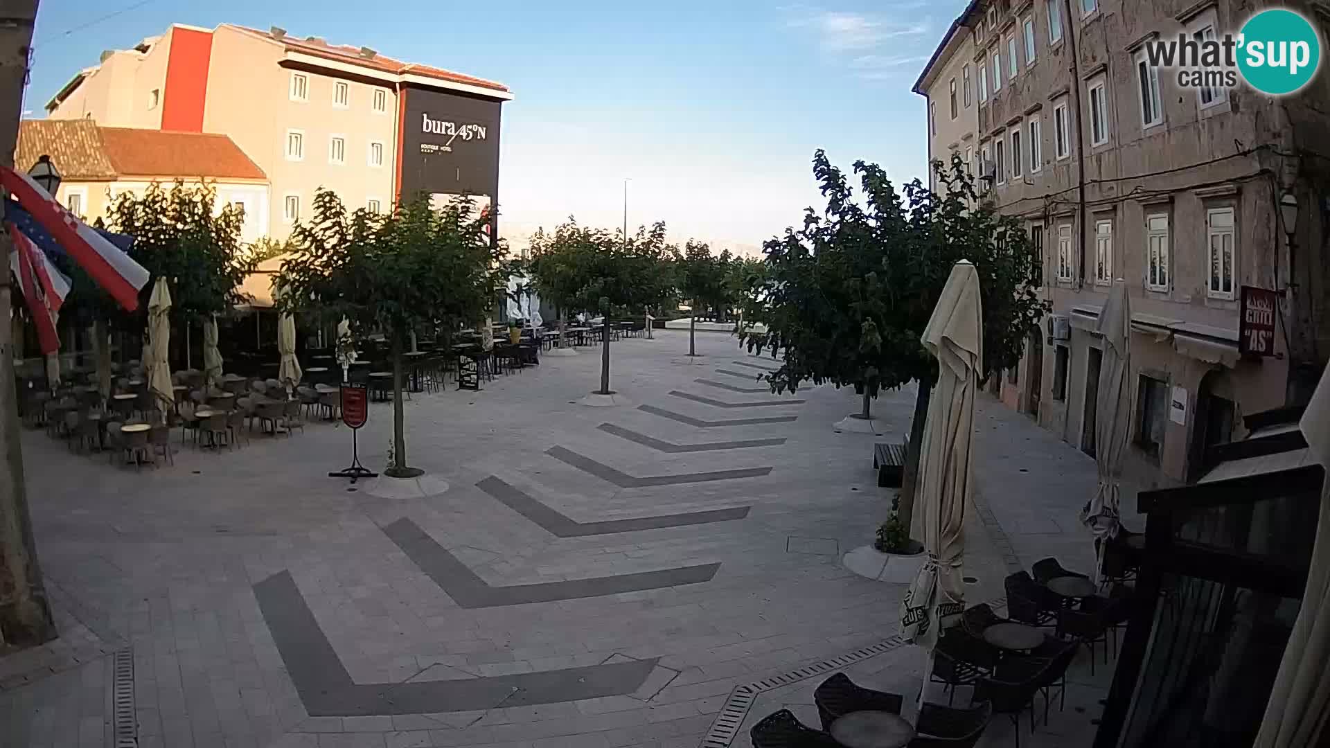 Centro della città di Senj – Piazza Pavlin – Live Cam Dalmazia