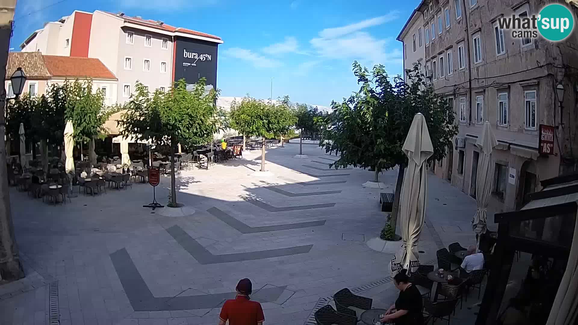 Centre de la ville de Senj – Place Pavlin – Live Cam Dalmatie