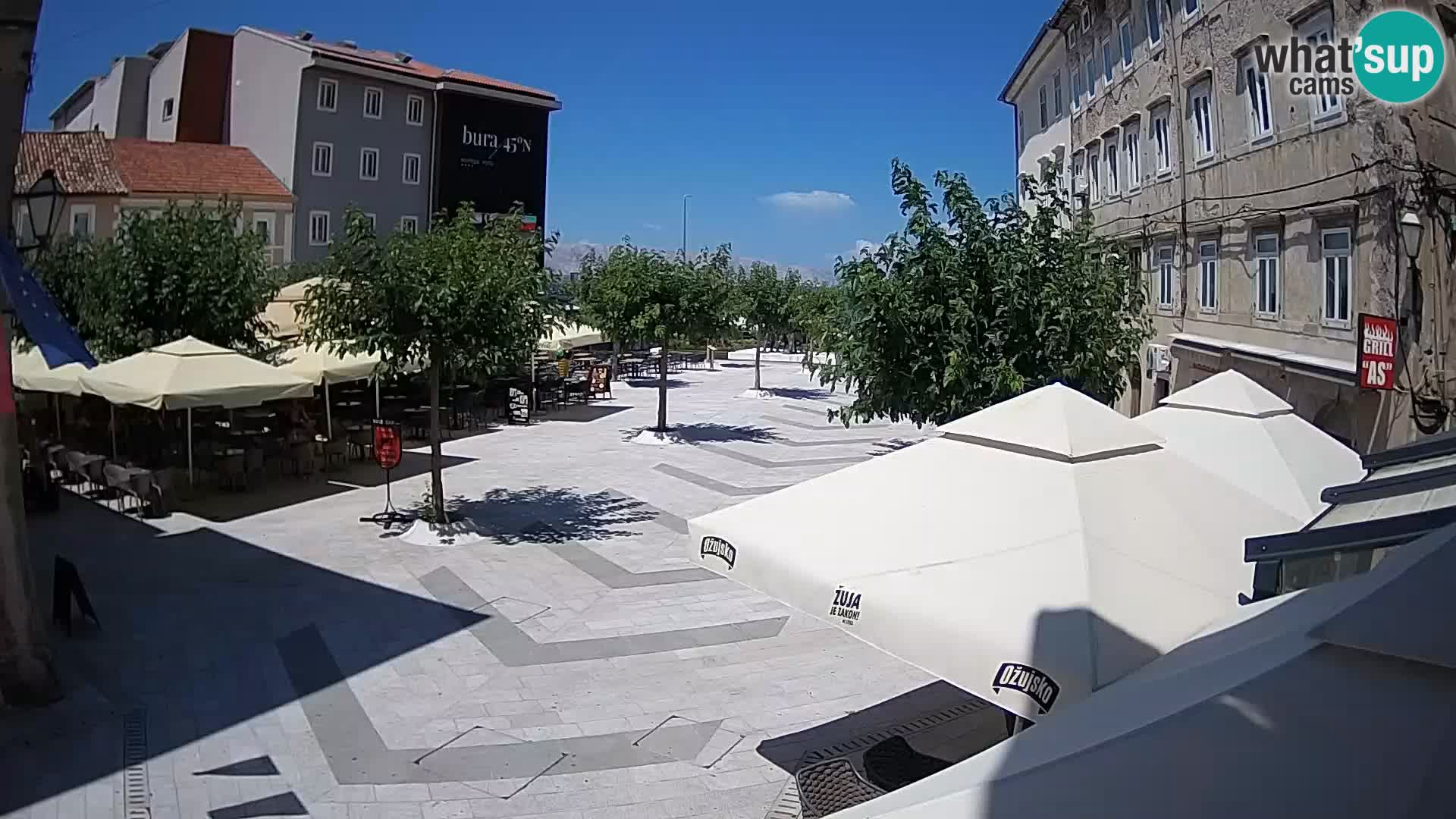 Zentrum der Stadt Senj – Pavlin platz – Live Cam Dalmatia