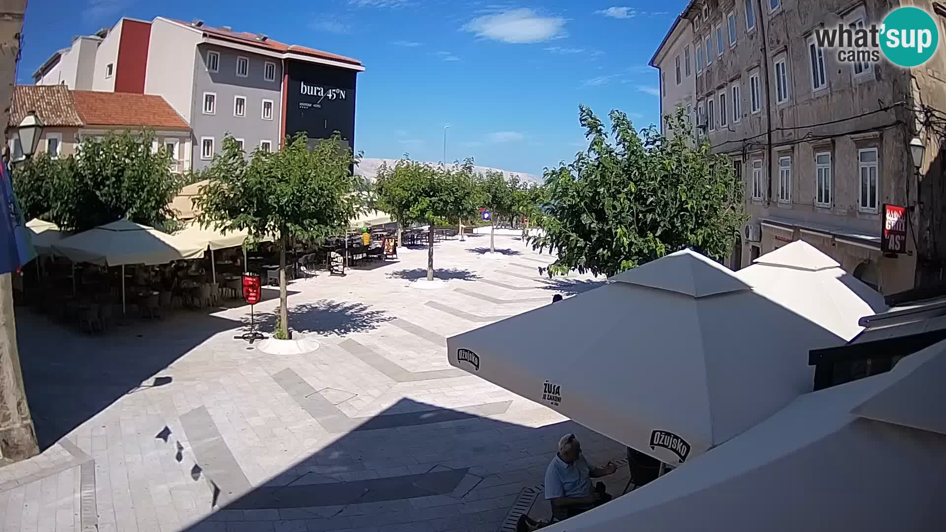Zentrum der Stadt Senj – Pavlin platz – Live Cam Dalmatia