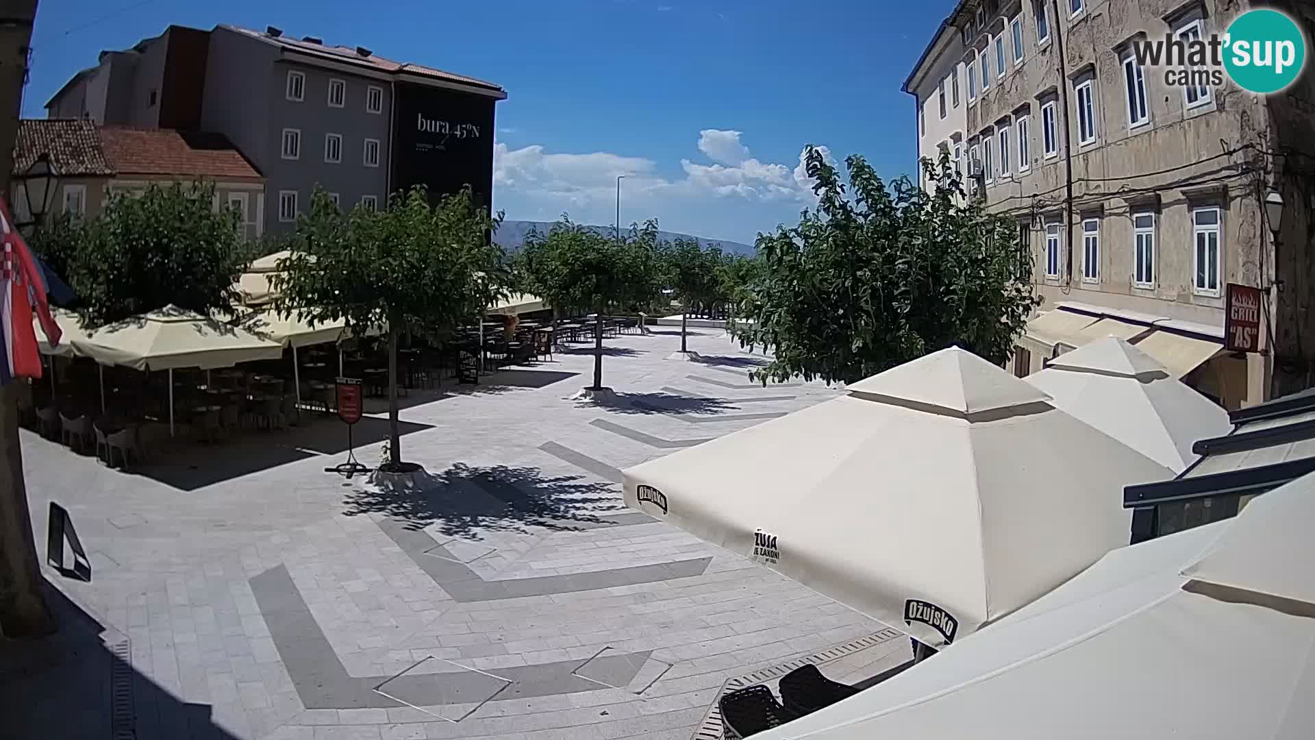 Centre de la ville de Senj – Place Pavlin – Live Cam Dalmatie