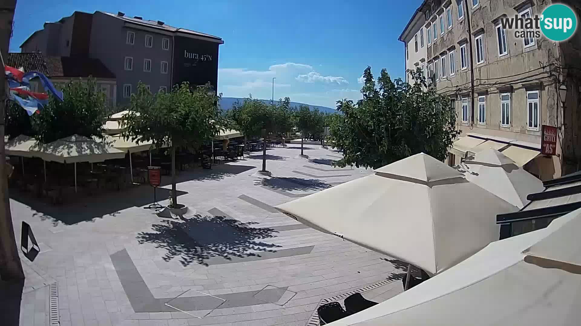Centro de la ciudad de Senj – plaza Pavlin – Live Cam Dalmacia