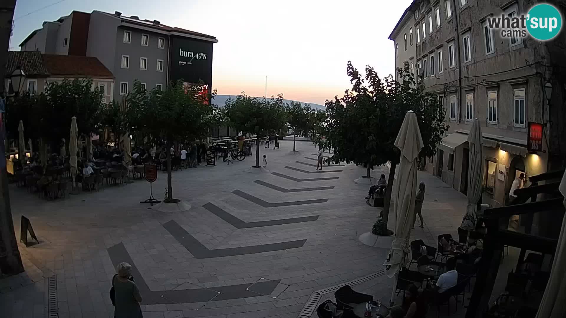 Center of Senj city – Pavlin square – Live Cam Dalmatia