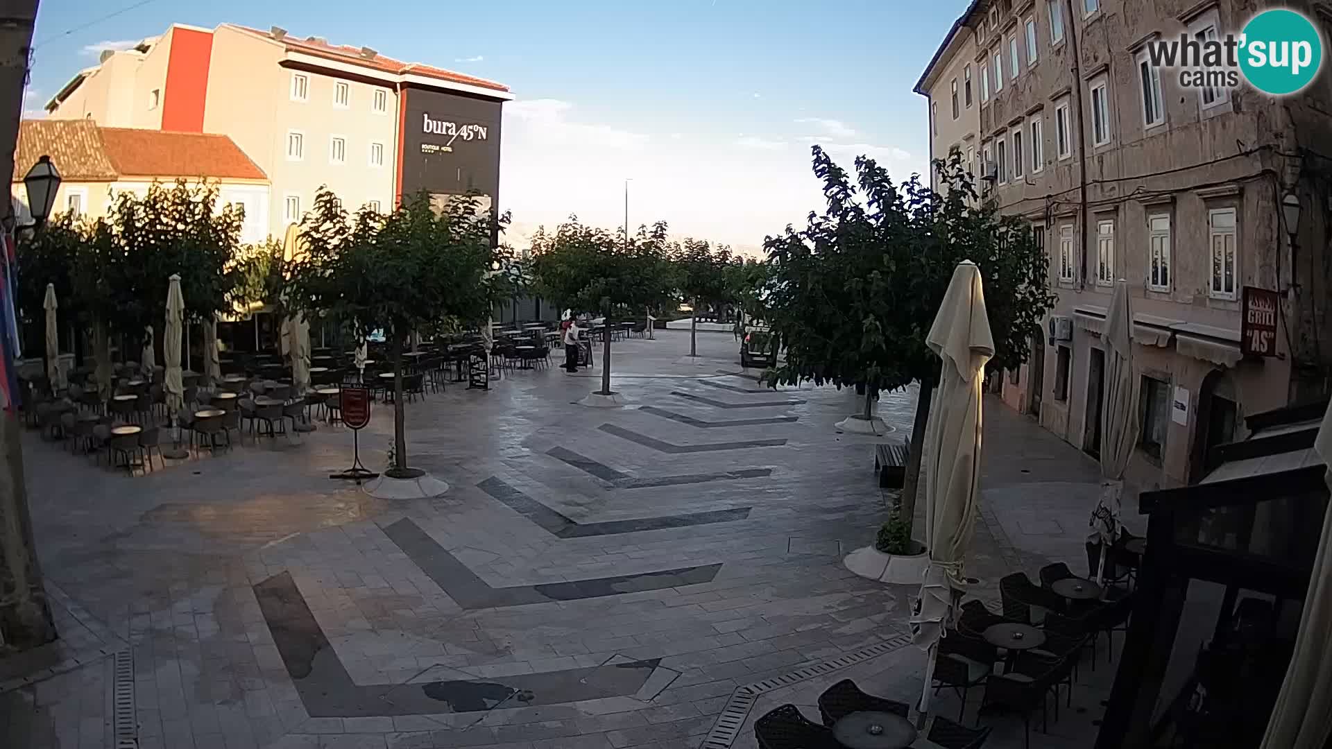 Zentrum der Stadt Senj – Pavlin platz – Live Cam Dalmatia