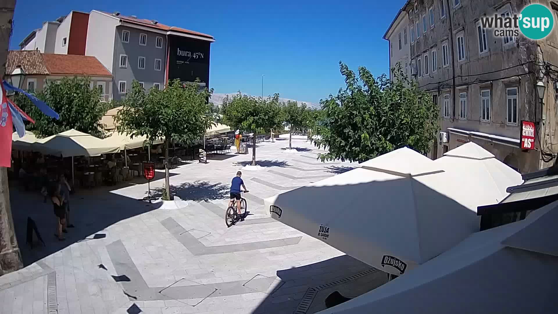 Center mesta Senj – Pavlinski trg – spletne kamere Dalmacija