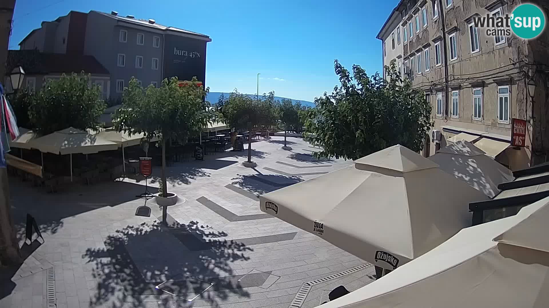 Centro de la ciudad de Senj – plaza Pavlin – Live Cam Dalmacia