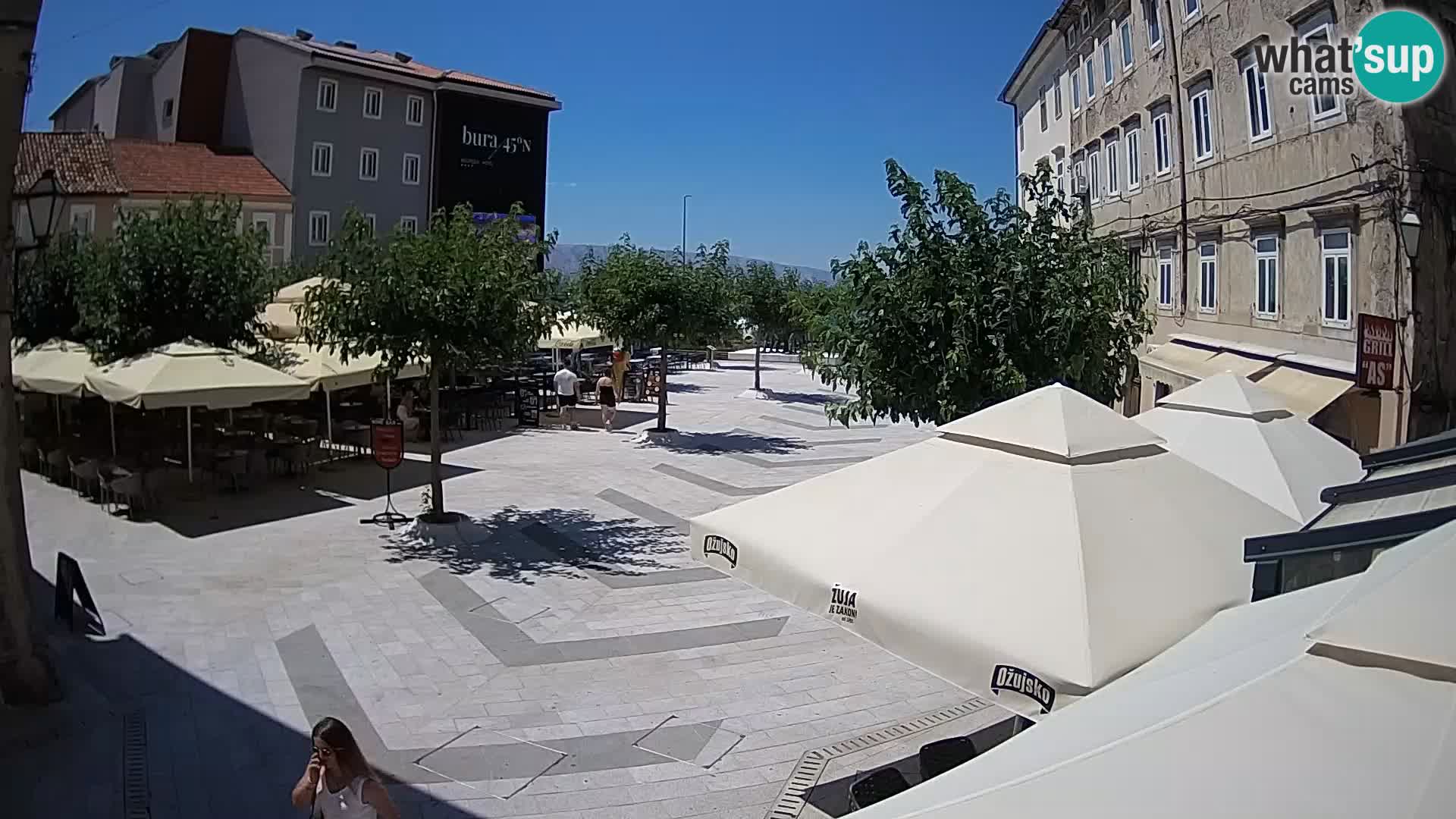 Center of Senj city – Pavlin square – Live Cam Dalmatia