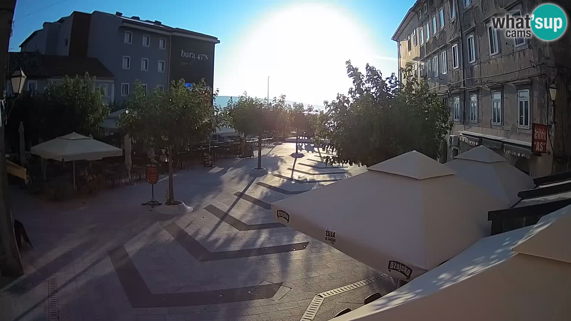 Centre de la ville de Senj – Place Pavlin – Live Cam Dalmatie