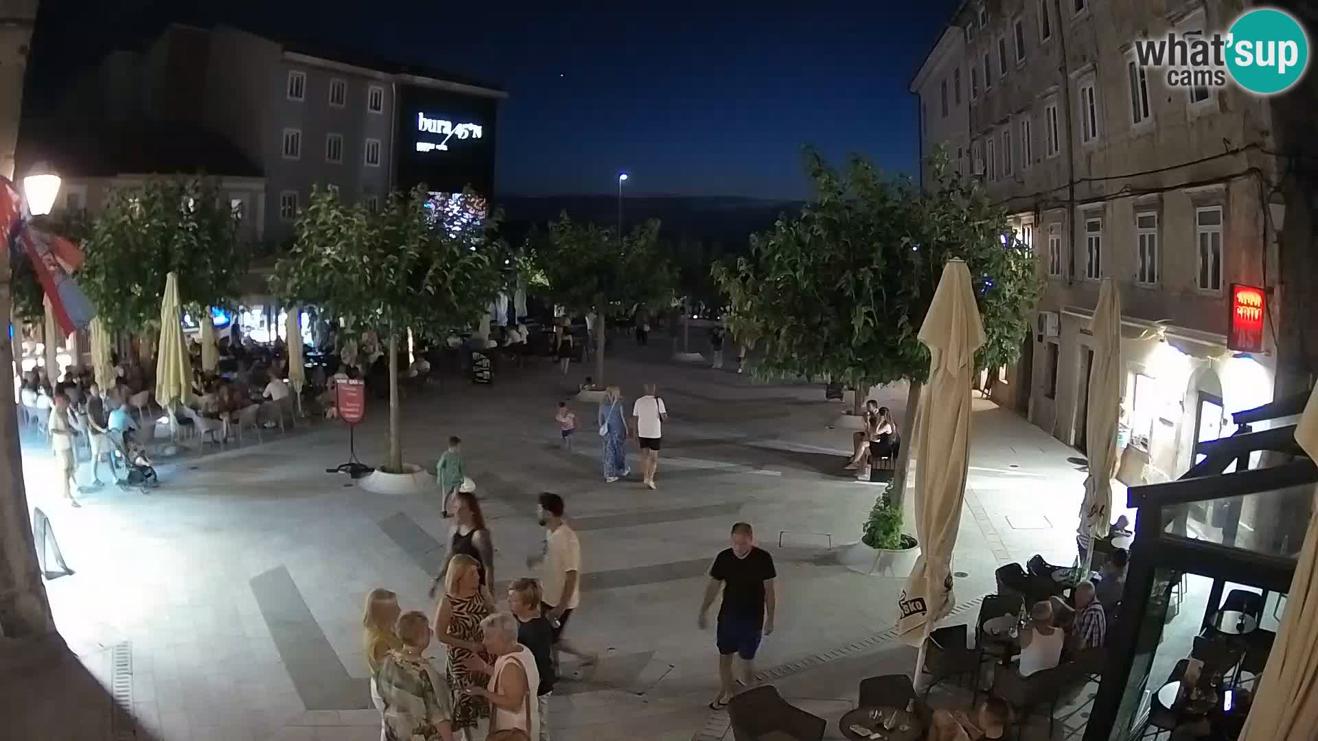 Center mesta Senj – Pavlinski trg – spletne kamere Dalmacija