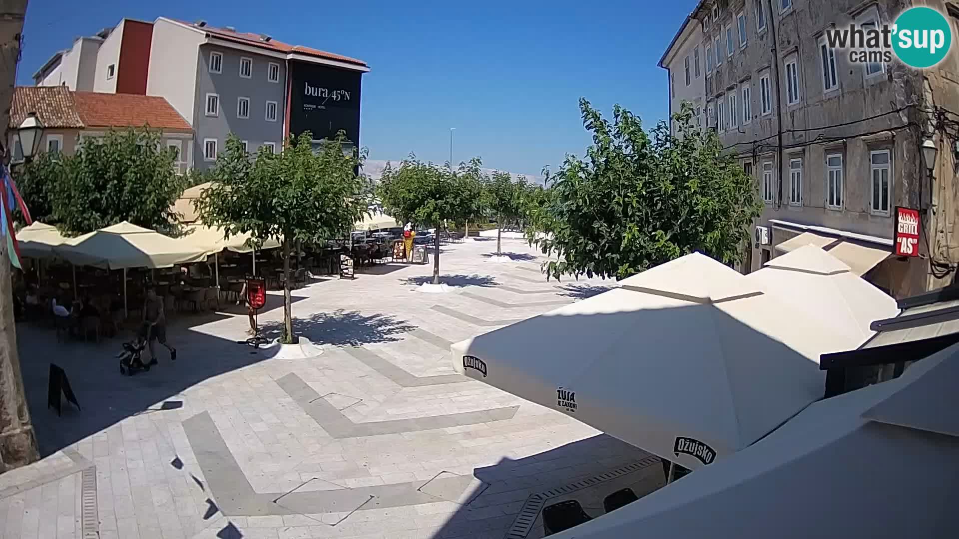 Centre de la ville de Senj – Place Pavlin – Live Cam Dalmatie