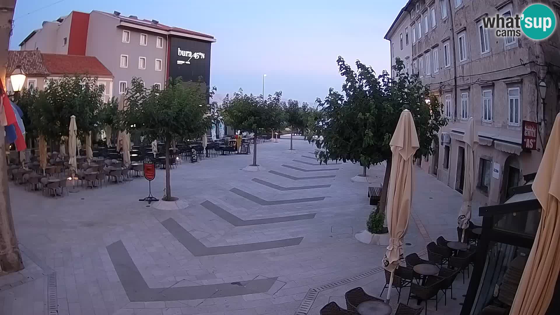 Center of Senj city – Pavlin square – Live Cam Dalmatia