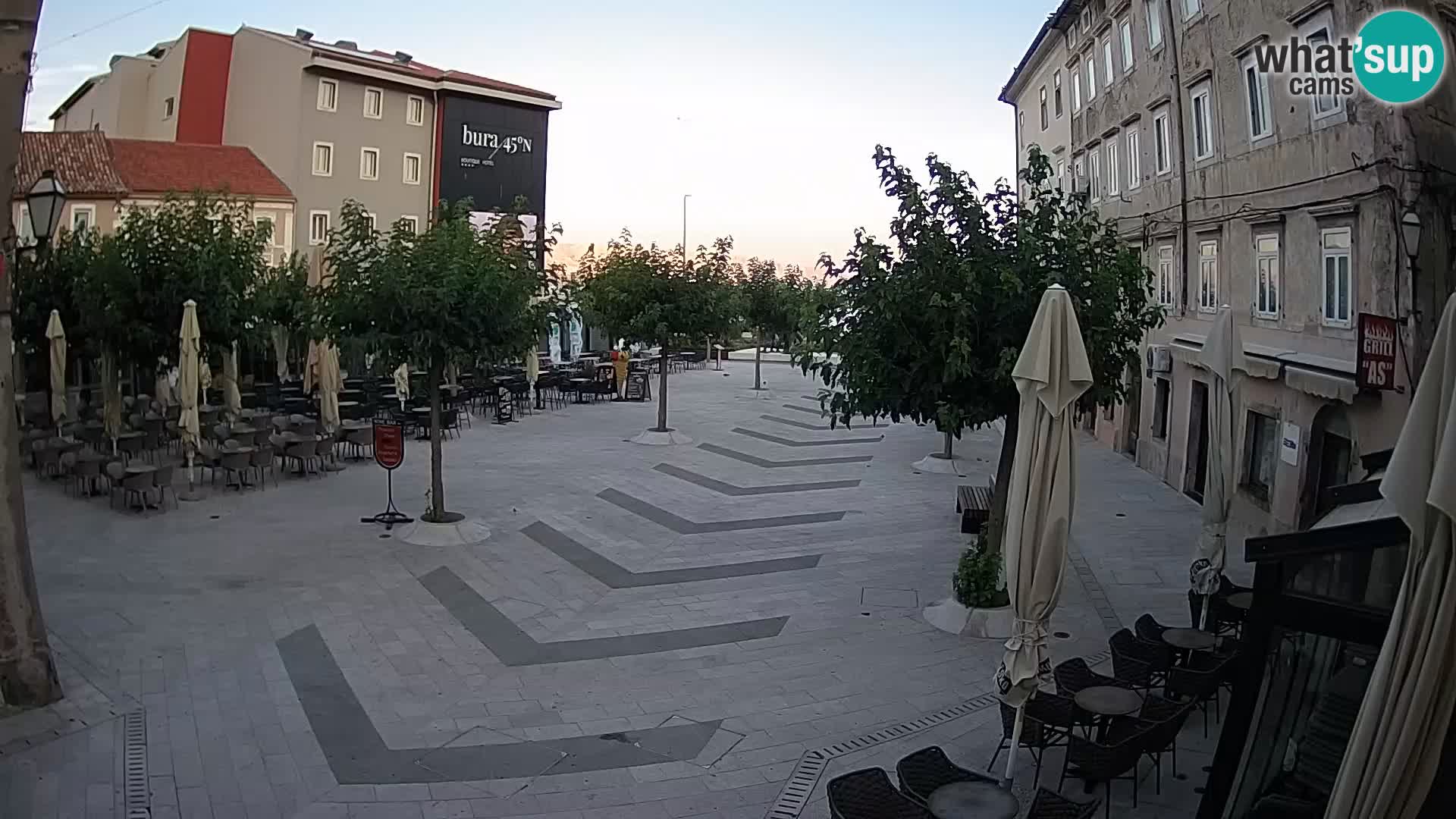 Center of Senj city – Pavlin square – Live Cam Dalmatia