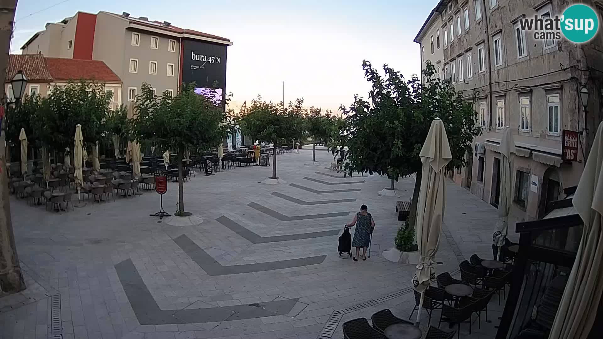 Centro della città di Senj – Piazza Pavlin – Live Cam Dalmazia