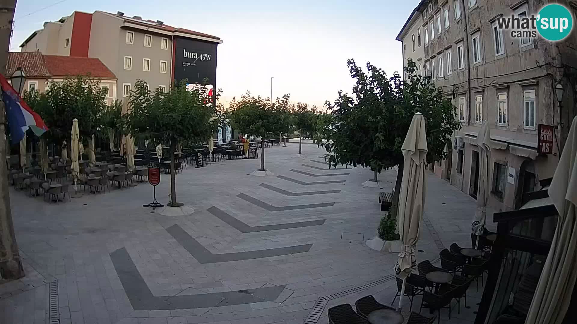 Centro della città di Senj – Piazza Pavlin – Live Cam Dalmazia