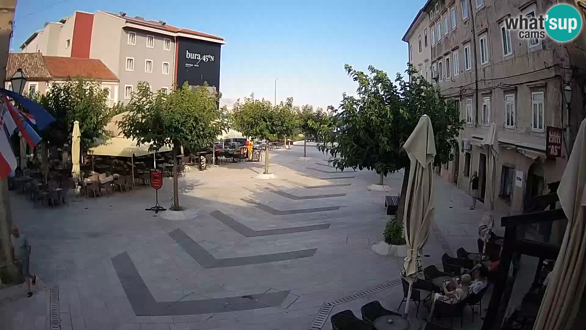 Centro della città di Senj – Piazza Pavlin – Live Cam Dalmazia