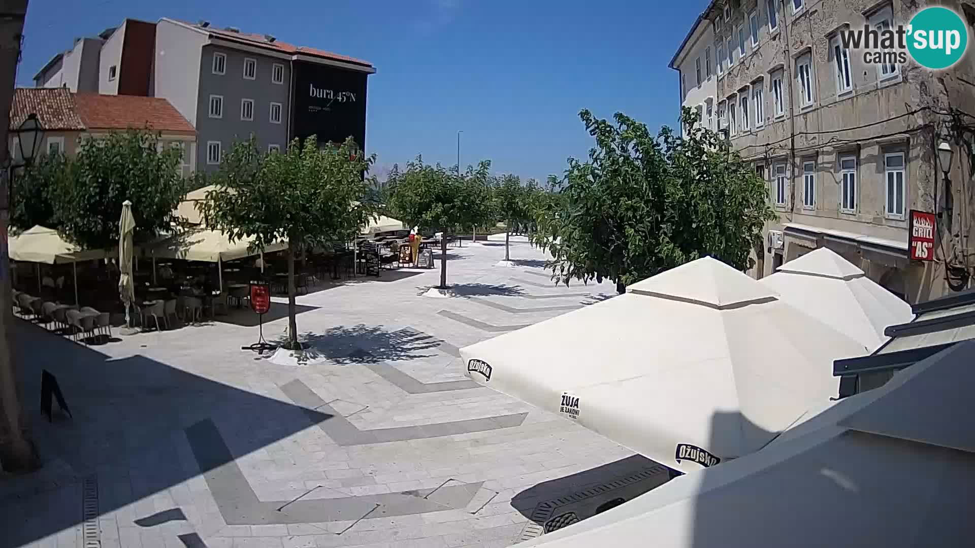 Center of Senj city – Pavlin square – Live Cam Dalmatia