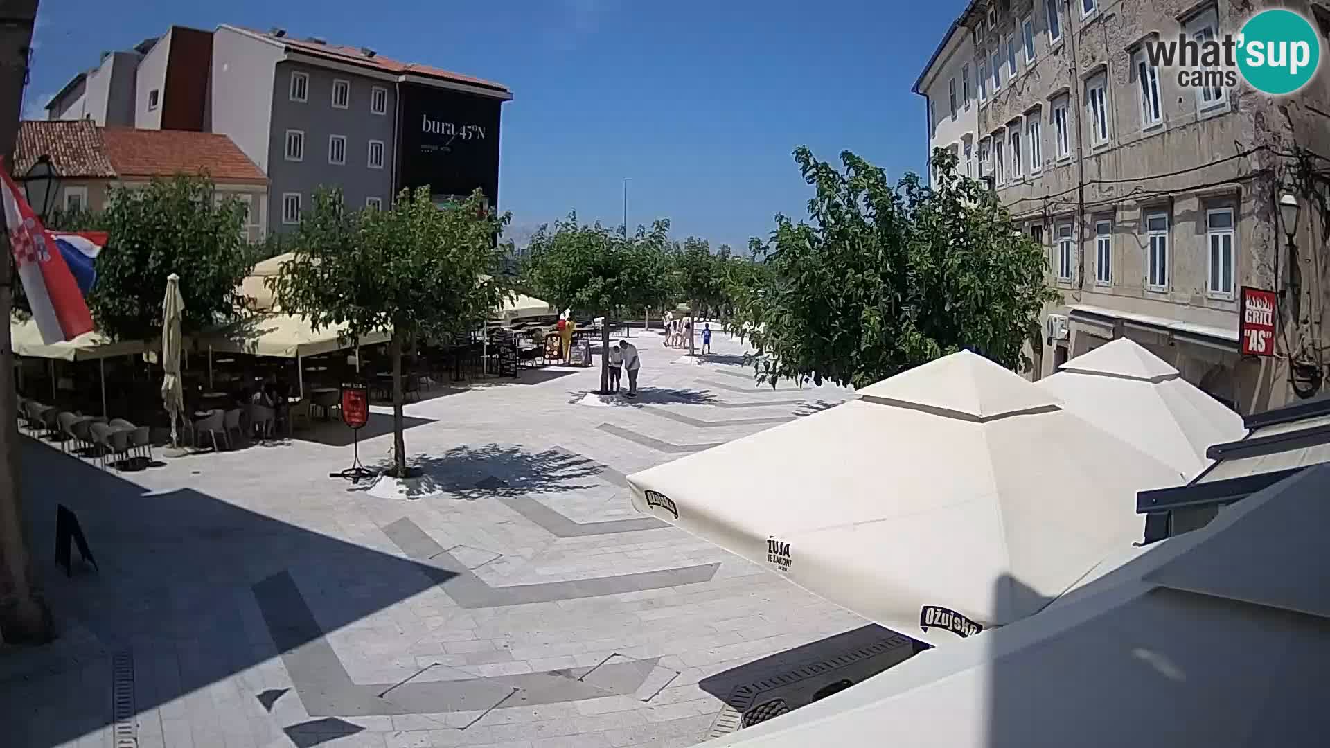 Centro della città di Senj – Piazza Pavlin – Live Cam Dalmazia