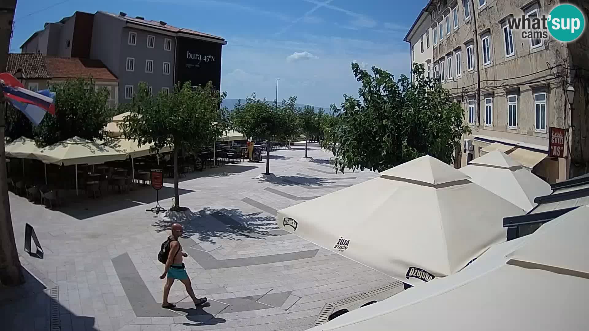 Centro de la ciudad de Senj – plaza Pavlin – Live Cam Dalmacia