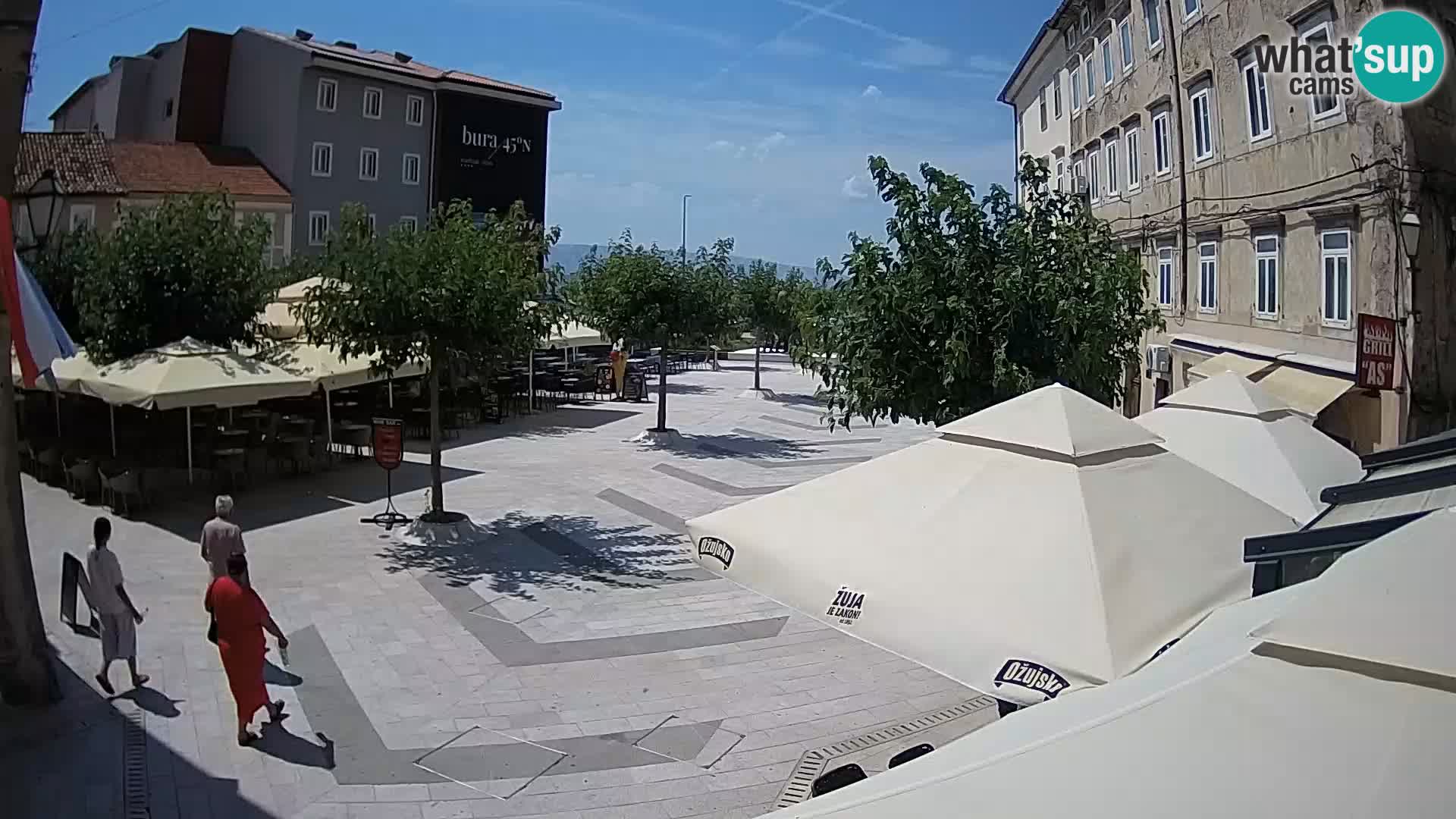 Centro de la ciudad de Senj – plaza Pavlin – Live Cam Dalmacia