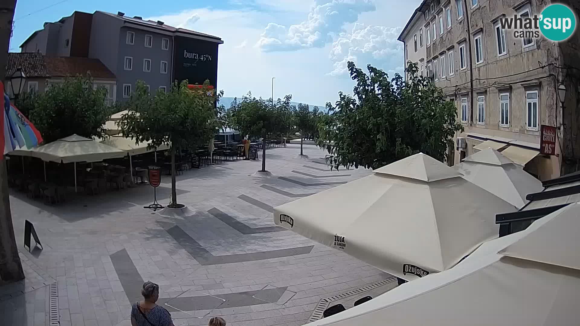 Centro de la ciudad de Senj – plaza Pavlin – Live Cam Dalmacia