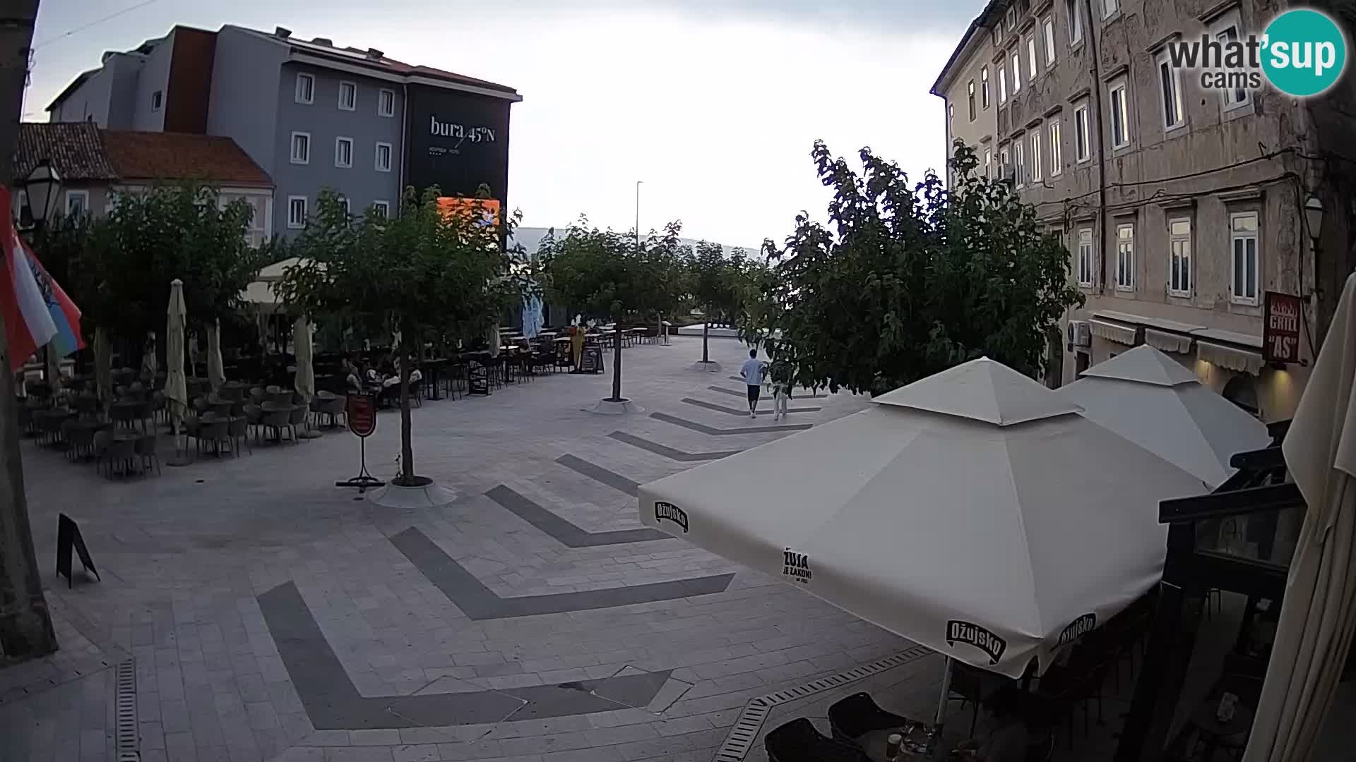 Centro della città di Senj – Piazza Pavlin – Live Cam Dalmazia