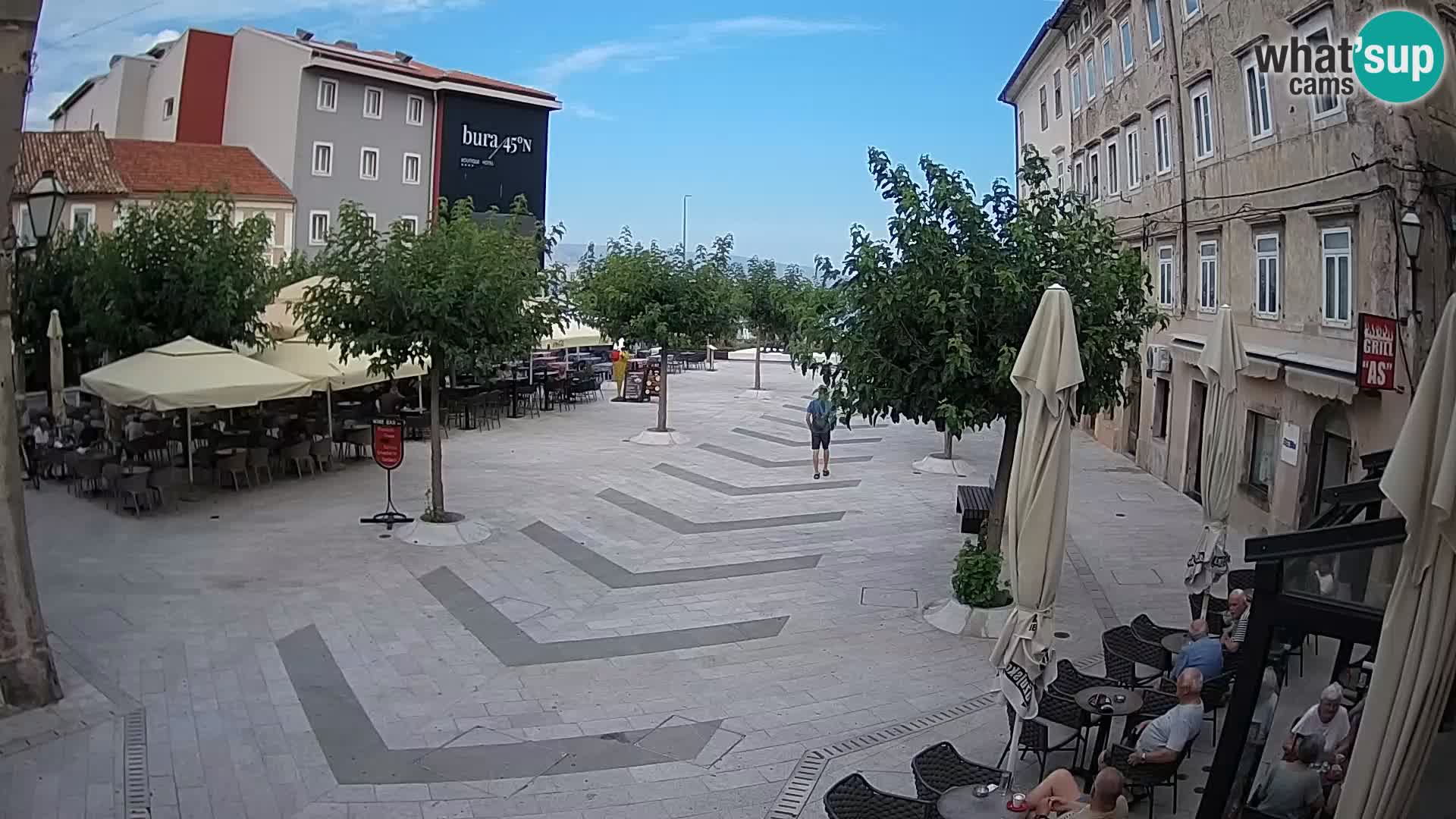 Center of Senj city – Pavlin square – Live Cam Dalmatia