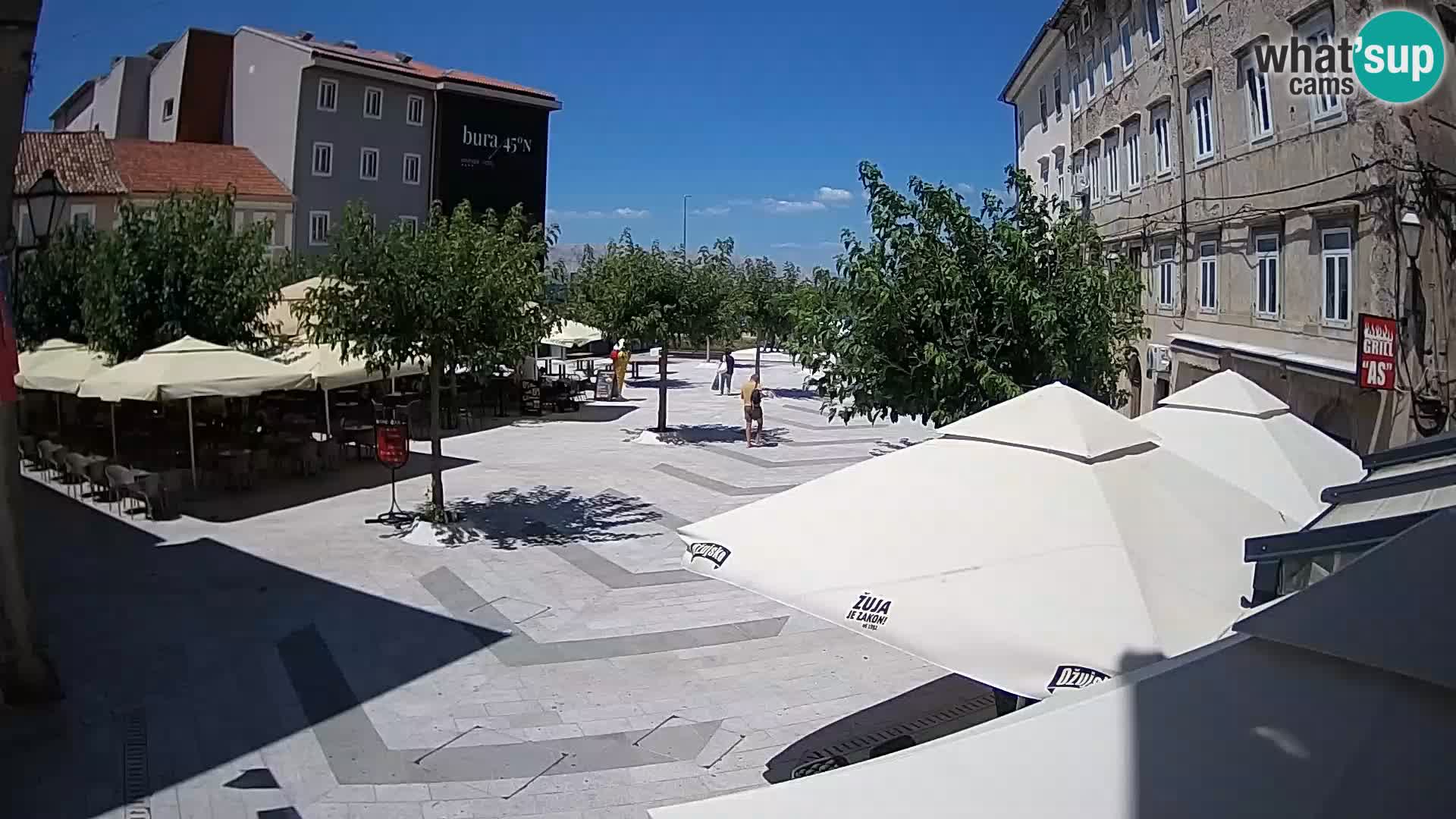 Center of Senj city – Pavlin square – Live Cam Dalmatia