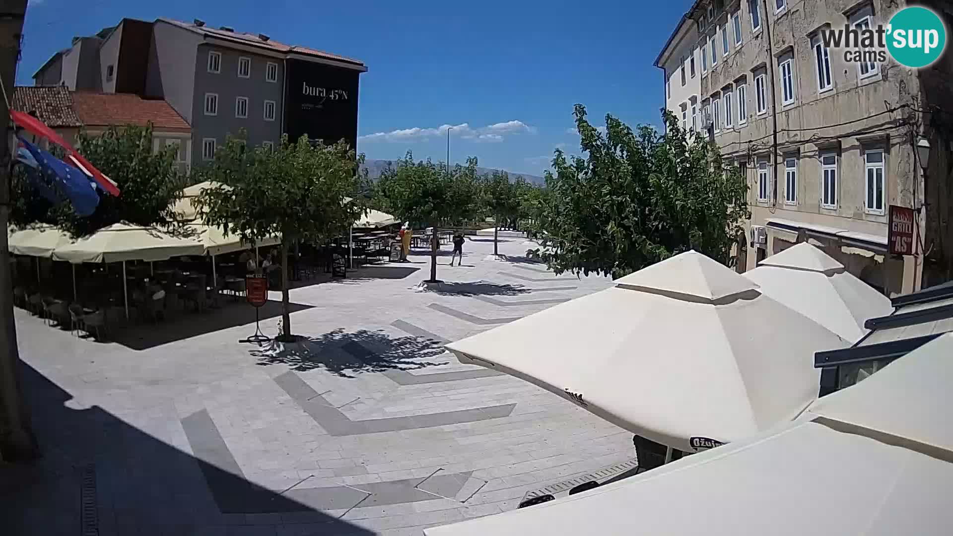 Centro della città di Senj – Piazza Pavlin – Live Cam Dalmazia