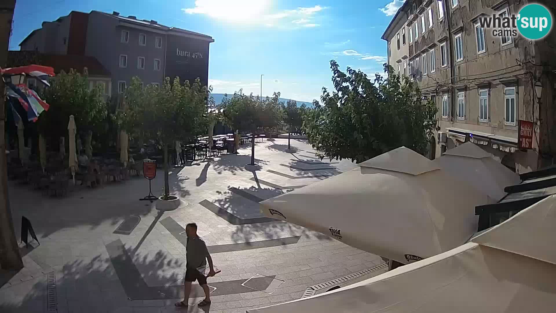 Centro della città di Senj – Piazza Pavlin – Live Cam Dalmazia