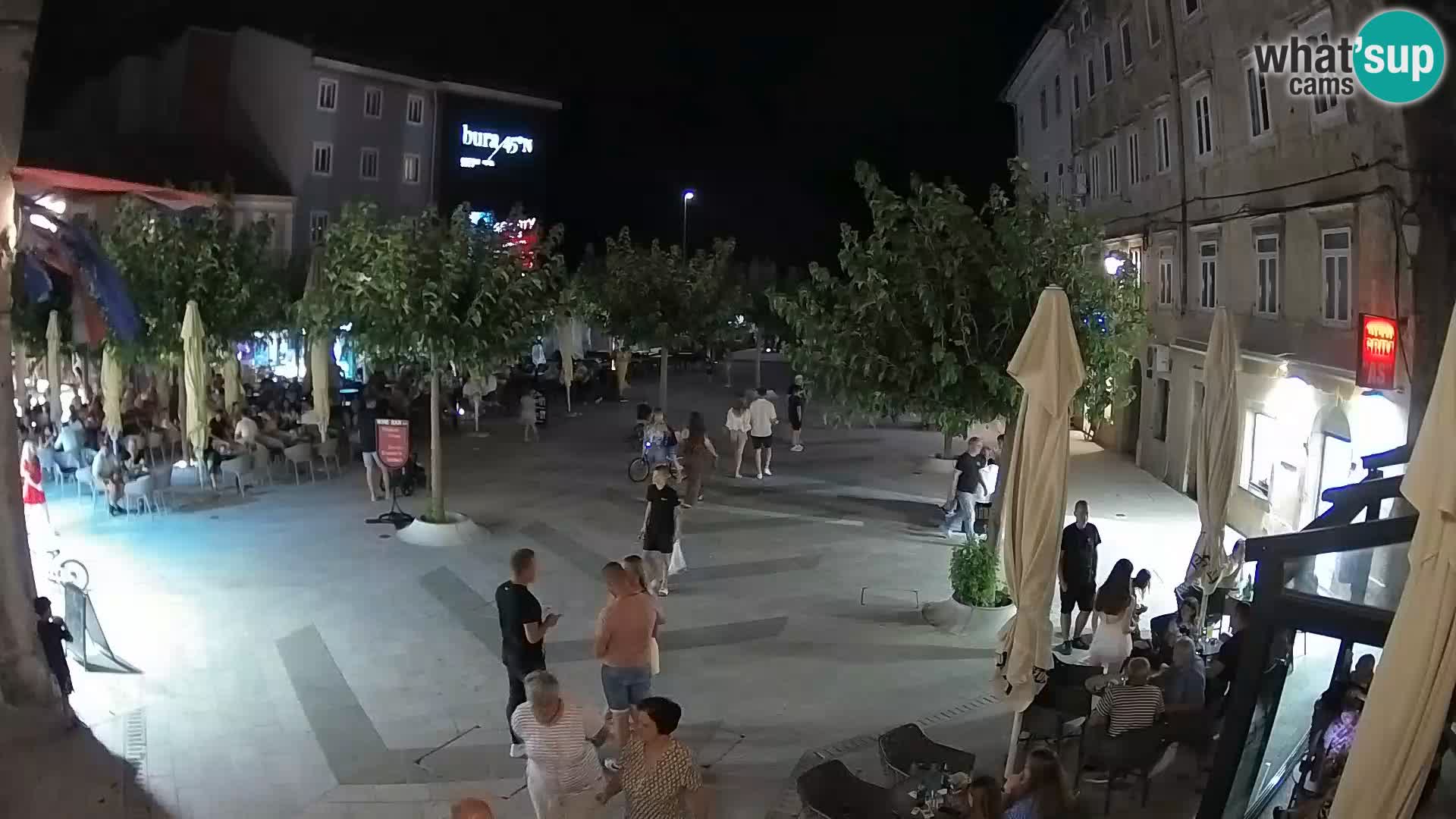 Centro de la ciudad de Senj – plaza Pavlin – Live Cam Dalmacia