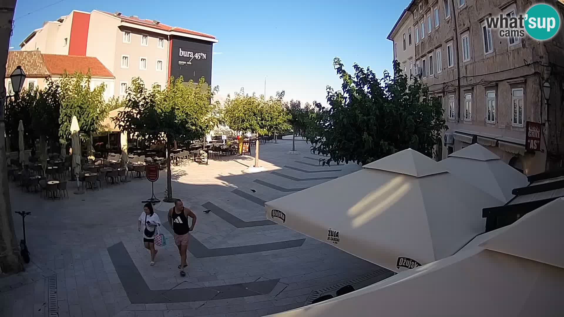 Centro de la ciudad de Senj – plaza Pavlin – Live Cam Dalmacia