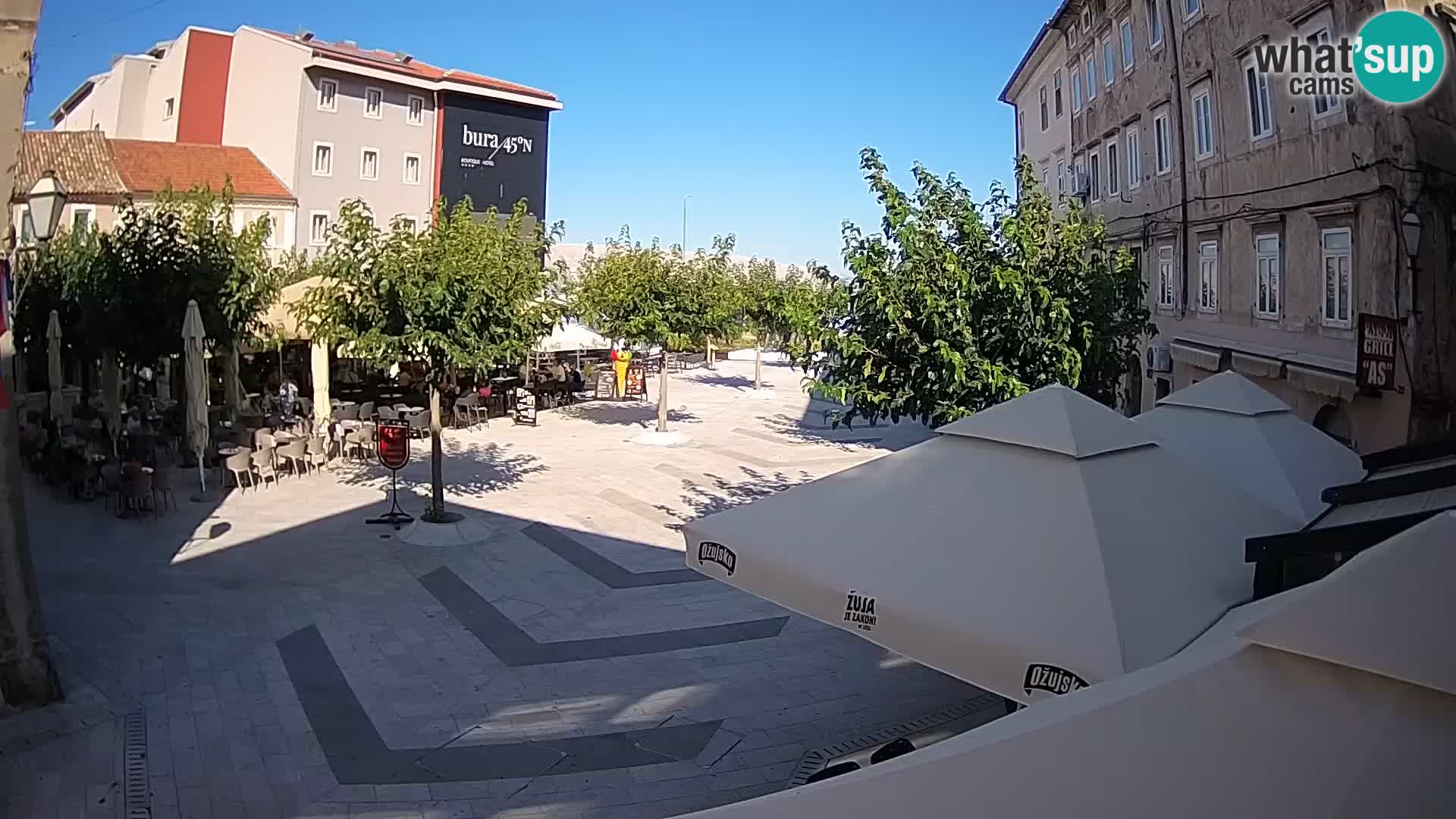 Centro della città di Senj – Piazza Pavlin – Live Cam Dalmazia