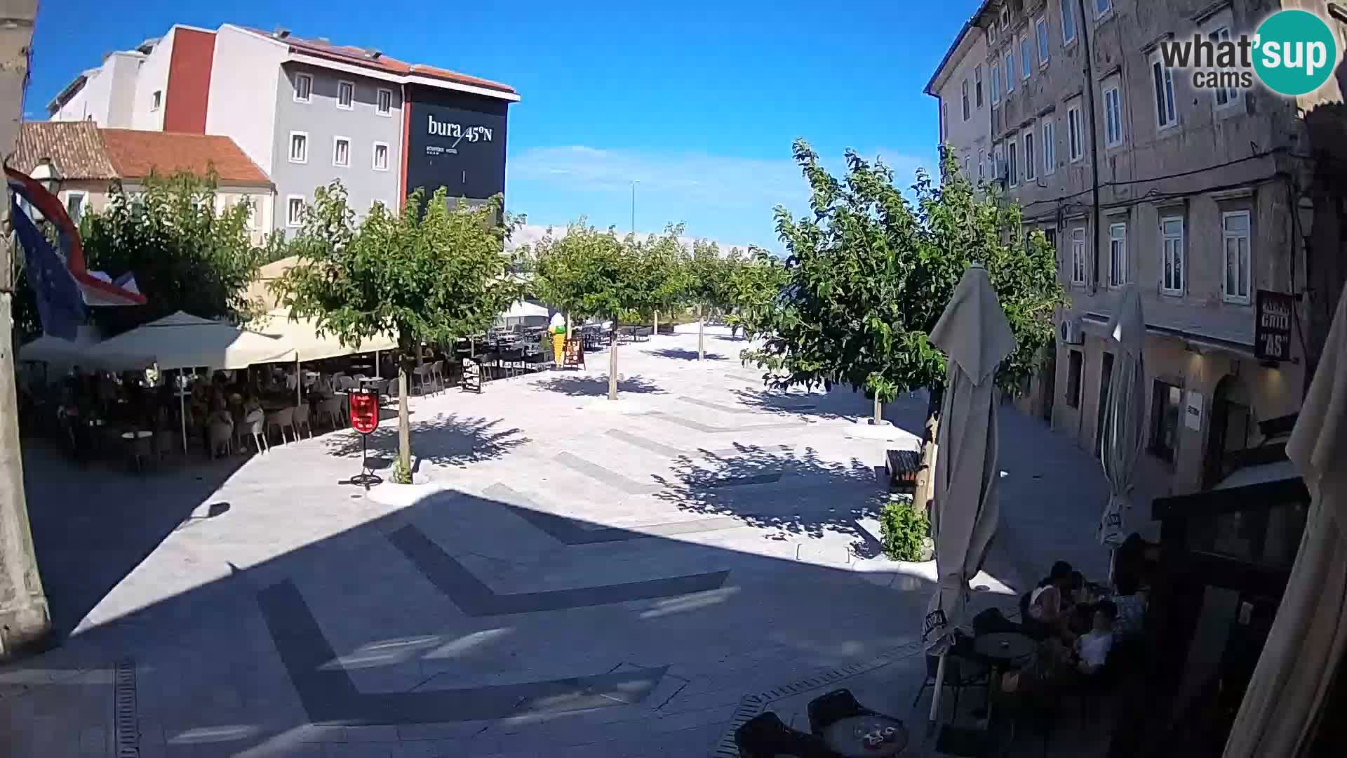 Center of Senj city – Pavlin square – Live Cam Dalmatia