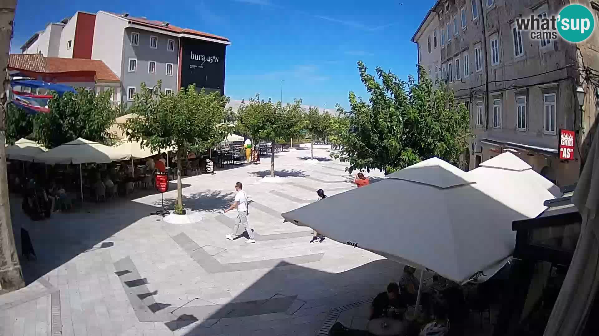 Center of Senj city – Pavlin square – Live Cam Dalmatia
