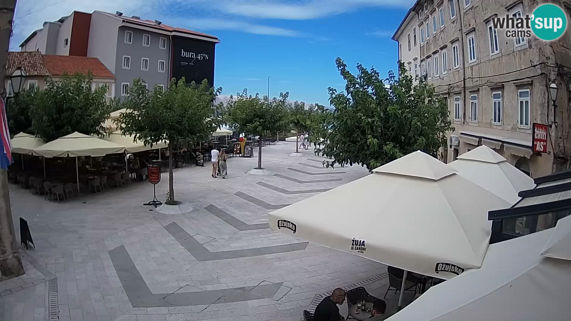 Center of Senj city – Pavlin square – Live Cam Dalmatia