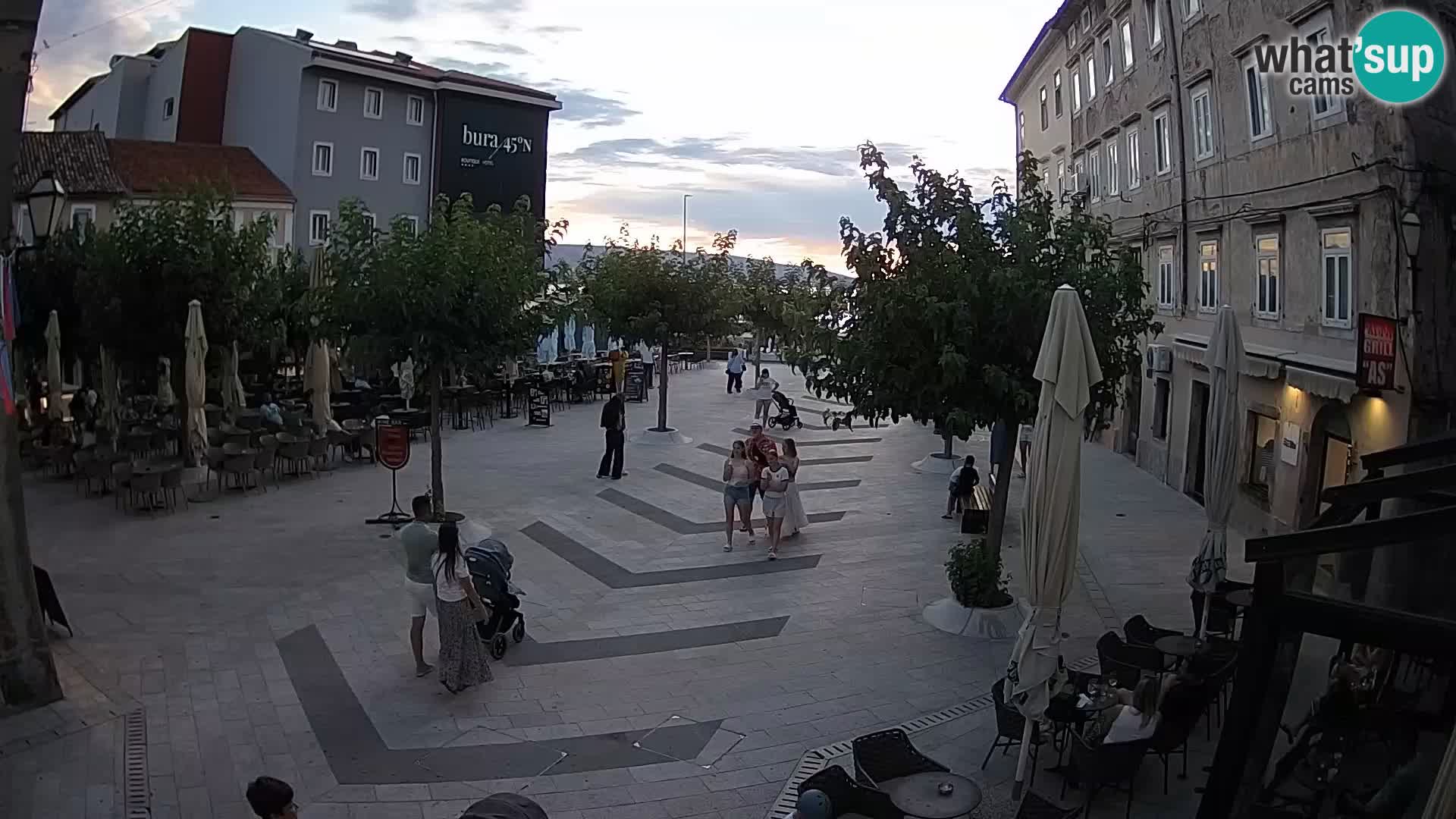 Centro della città di Senj – Piazza Pavlin – Live Cam Dalmazia