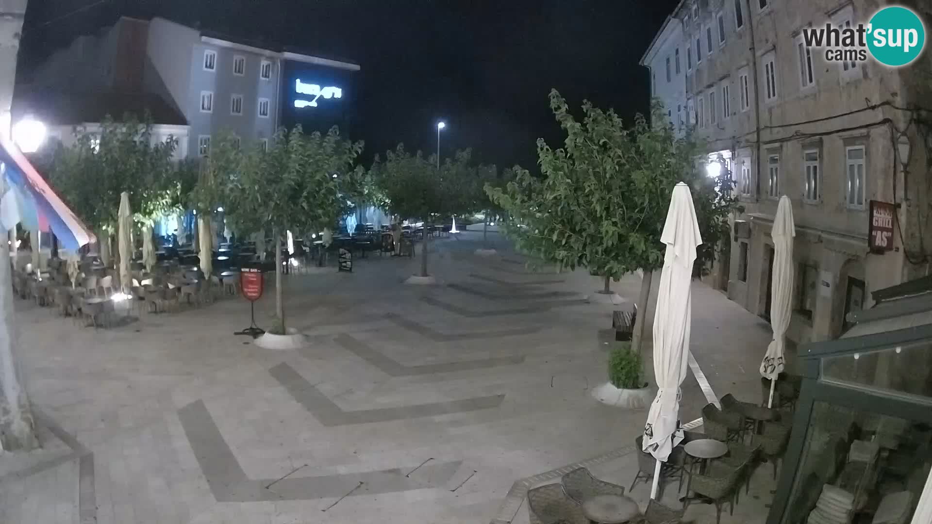 Centre de la ville de Senj – Place Pavlin – Live Cam Dalmatie