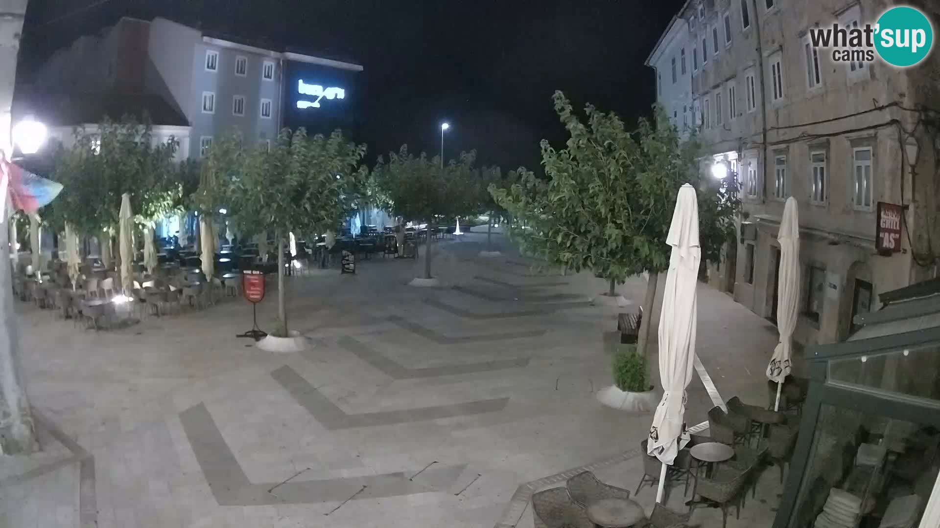 Centre de la ville de Senj – Place Pavlin – Live Cam Dalmatie