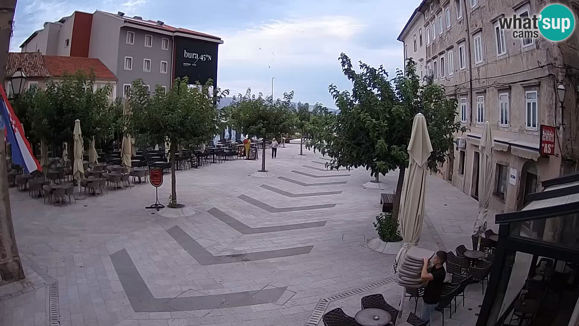 Center of Senj city – Pavlin square – Live Cam Dalmatia