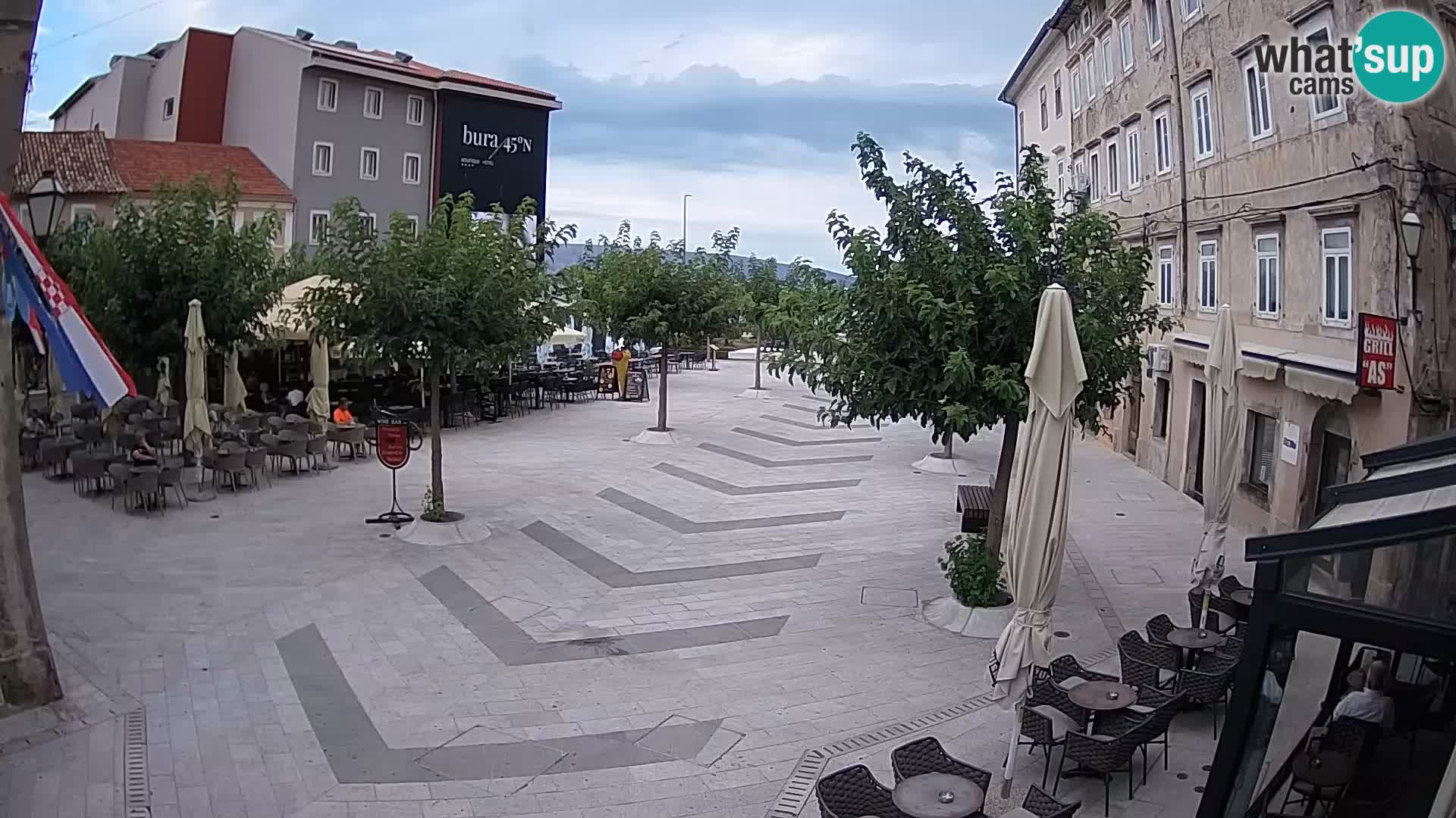 Center of Senj city – Pavlin square – Live Cam Dalmatia