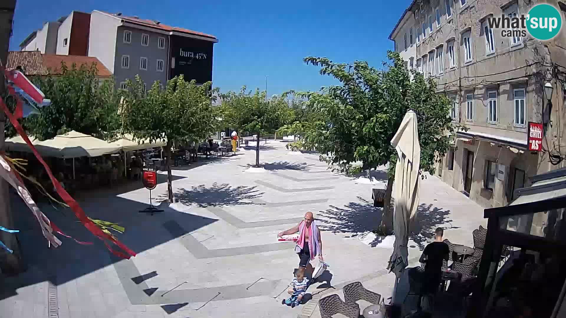 Center of Senj city – Pavlin square – Live Cam Dalmatia