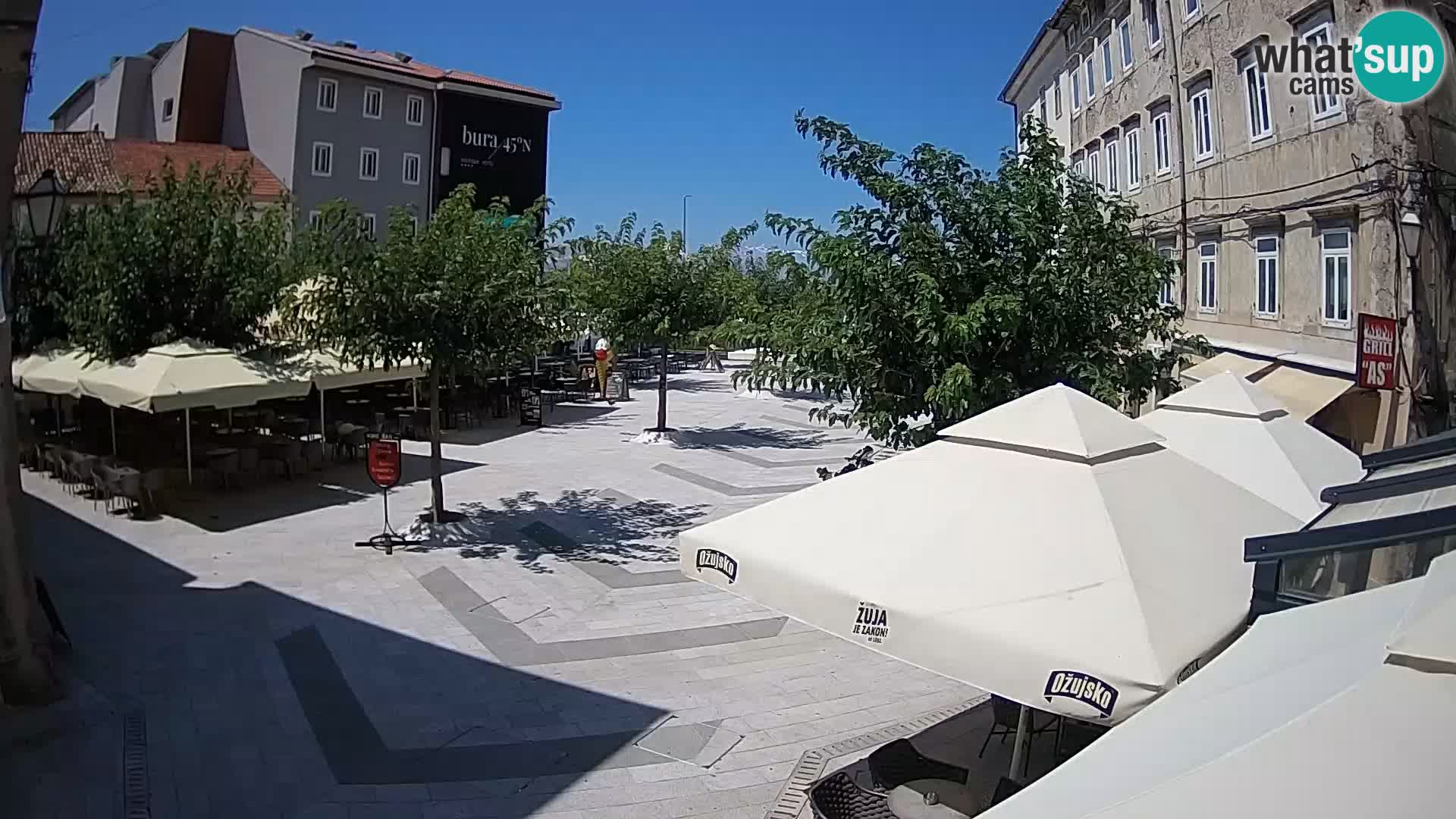 Center of Senj city – Pavlin square – Live Cam Dalmatia