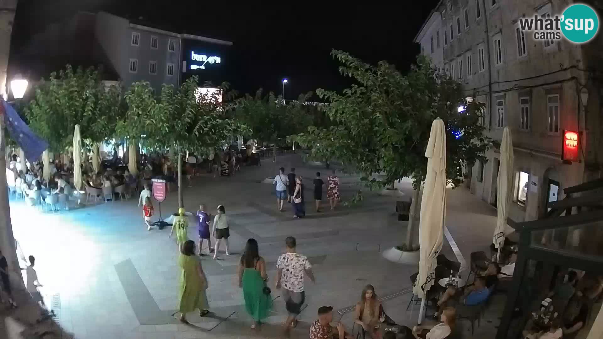 Centro de la ciudad de Senj – plaza Pavlin – Live Cam Dalmacia