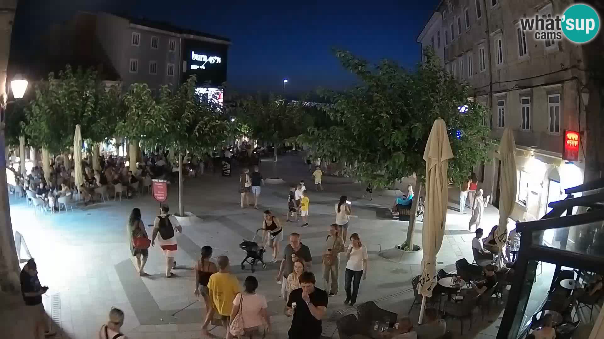 Centro de la ciudad de Senj – plaza Pavlin – Live Cam Dalmacia