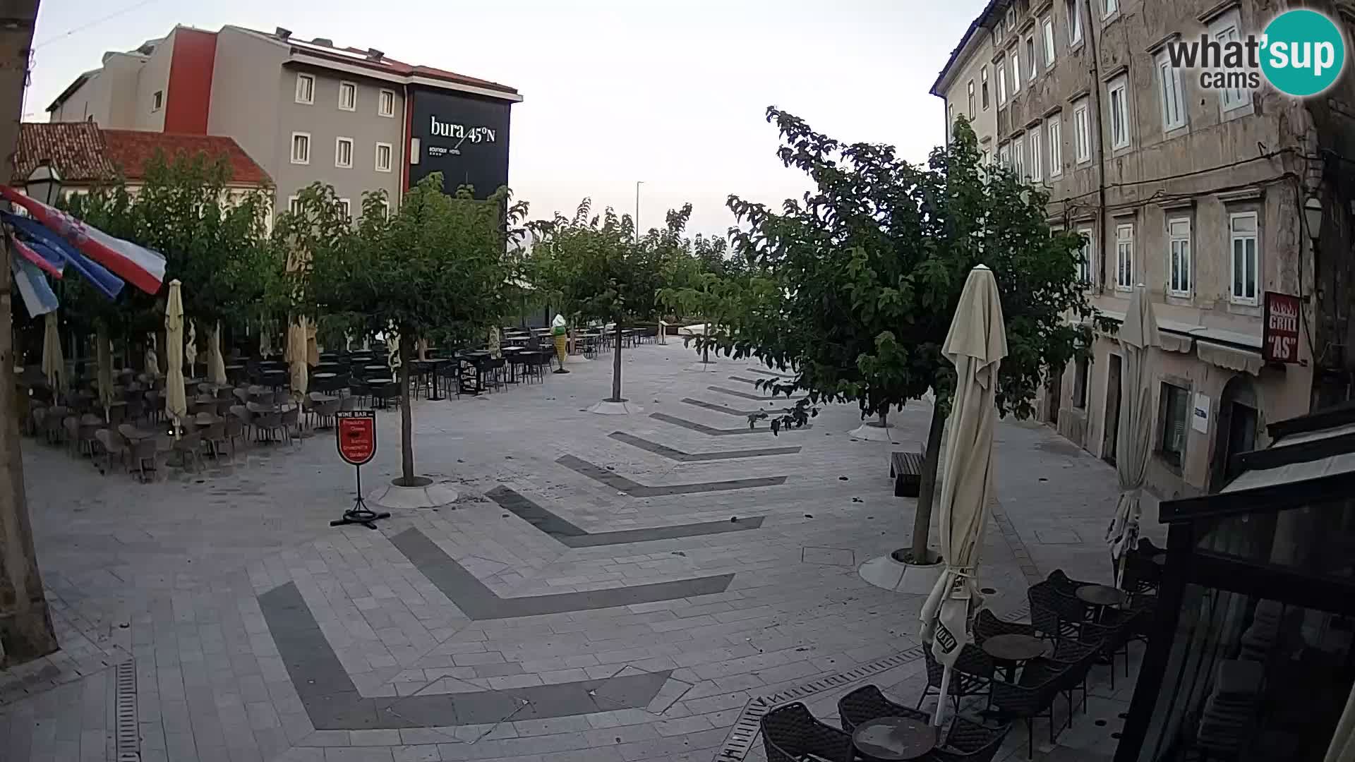 Center of Senj city – Pavlin square – Live Cam Dalmatia