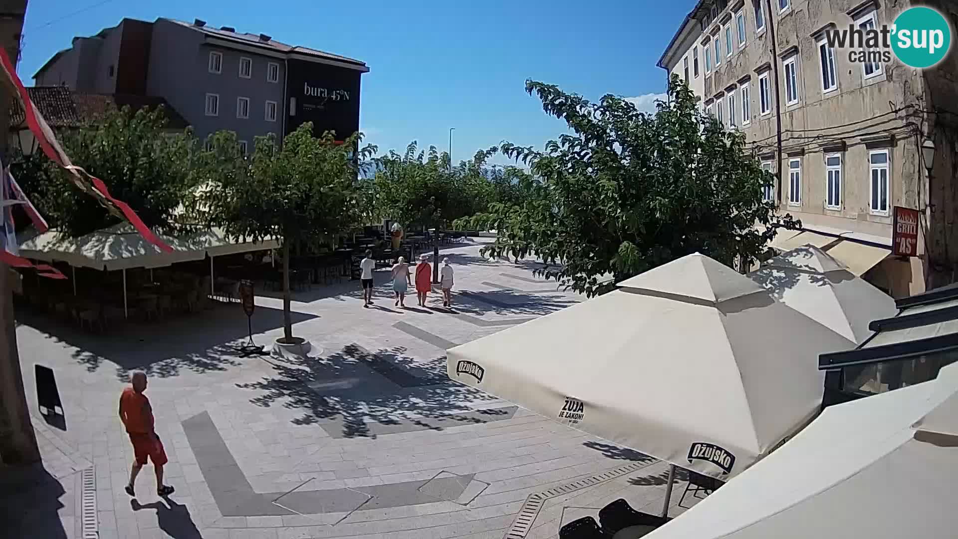 Centre de la ville de Senj – Place Pavlin – Live Cam Dalmatie