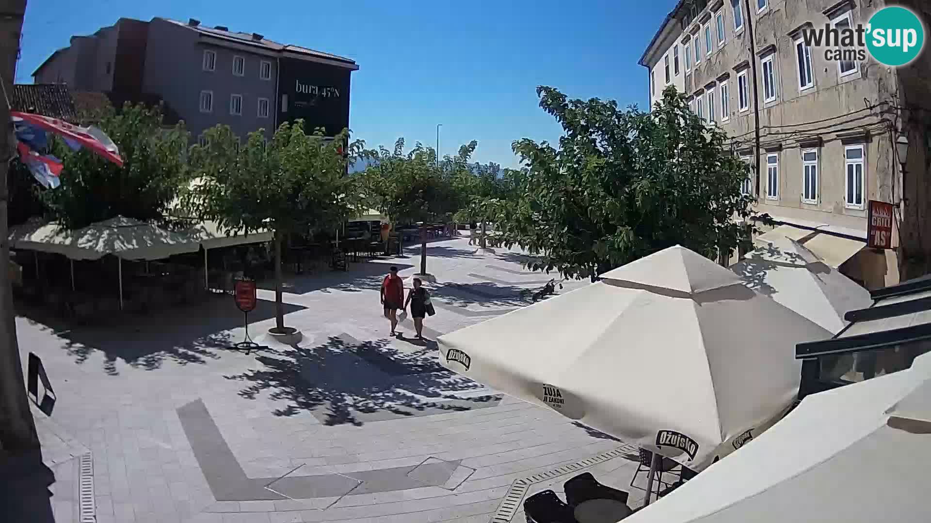 Centro de la ciudad de Senj – plaza Pavlin – Live Cam Dalmacia