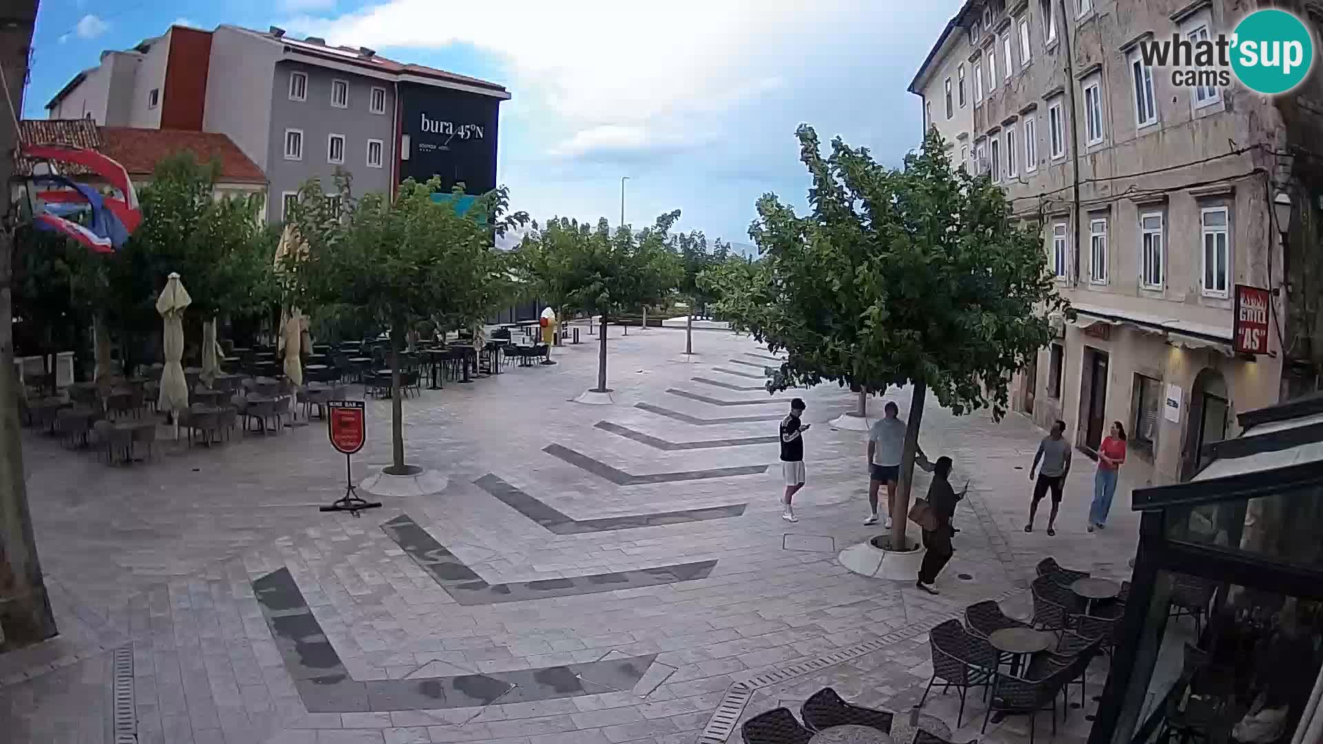 Center of Senj city – Pavlin square – Live Cam Dalmatia
